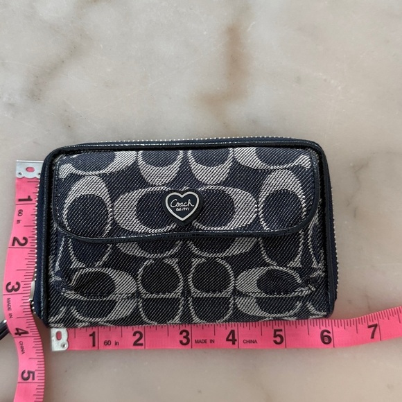 Coach Denim Dark Blue Signature Wallet Wristlet 1941 Vintage NWOT Read* - Picture 4 of 13